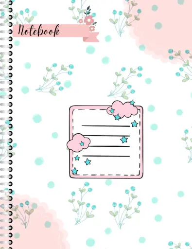 Notebook cover ,Blue and pink